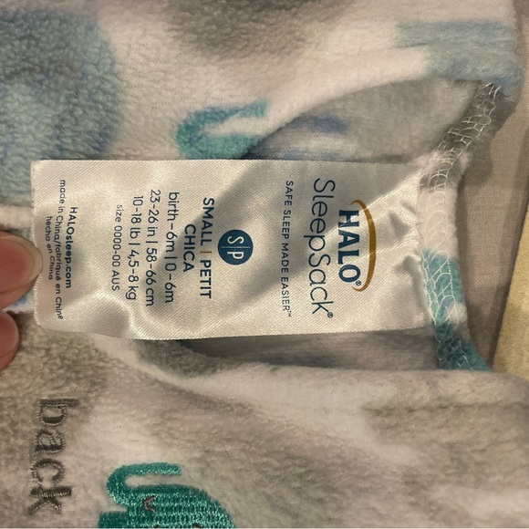 Halo Fleece -Elephant Print Baby Sleep Sack - Picture 3 of 3